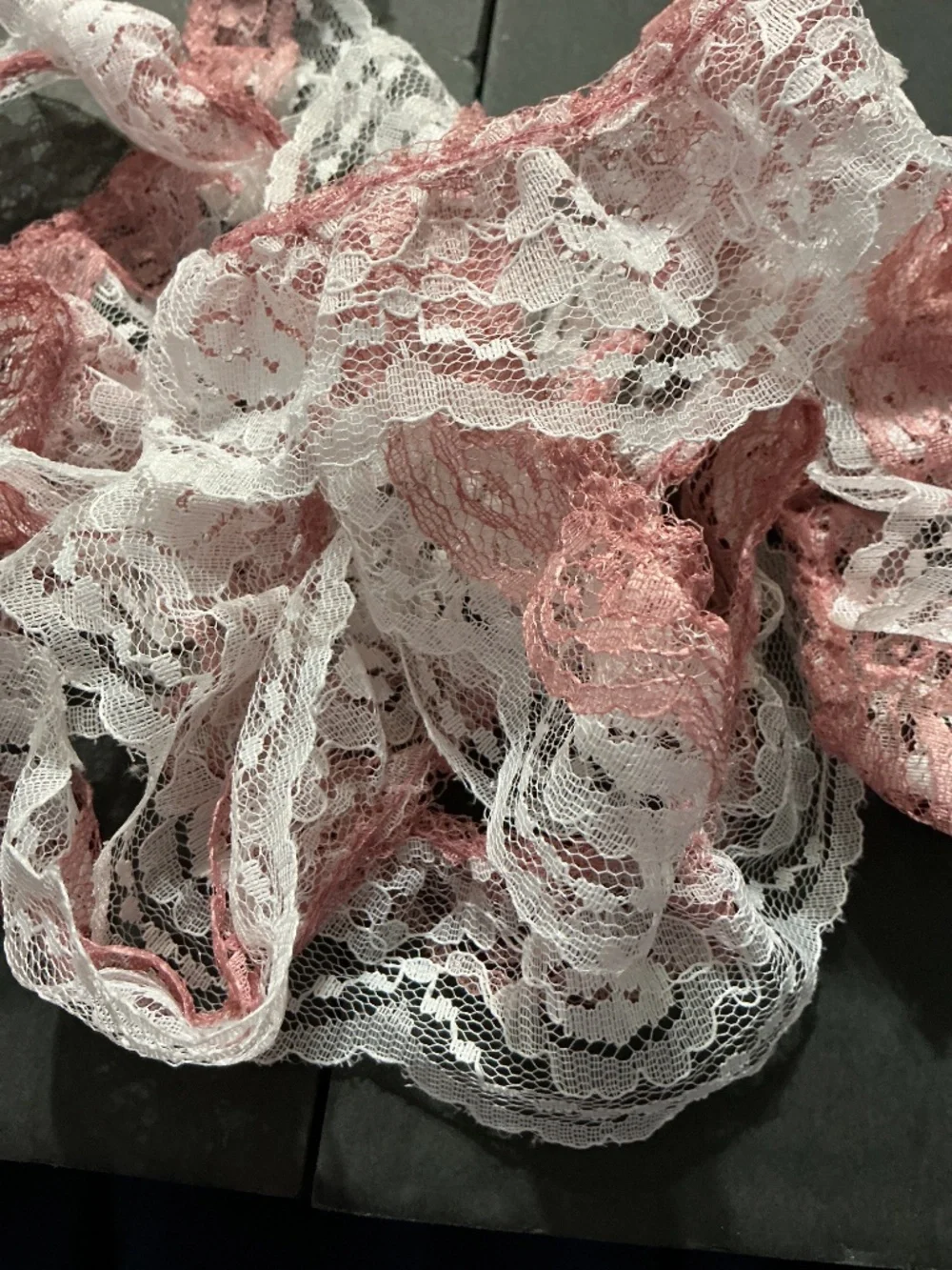 Vintage Lace Trim Lot  Ruffled Scrapbooking Memory Books Sewing Craft Supply
